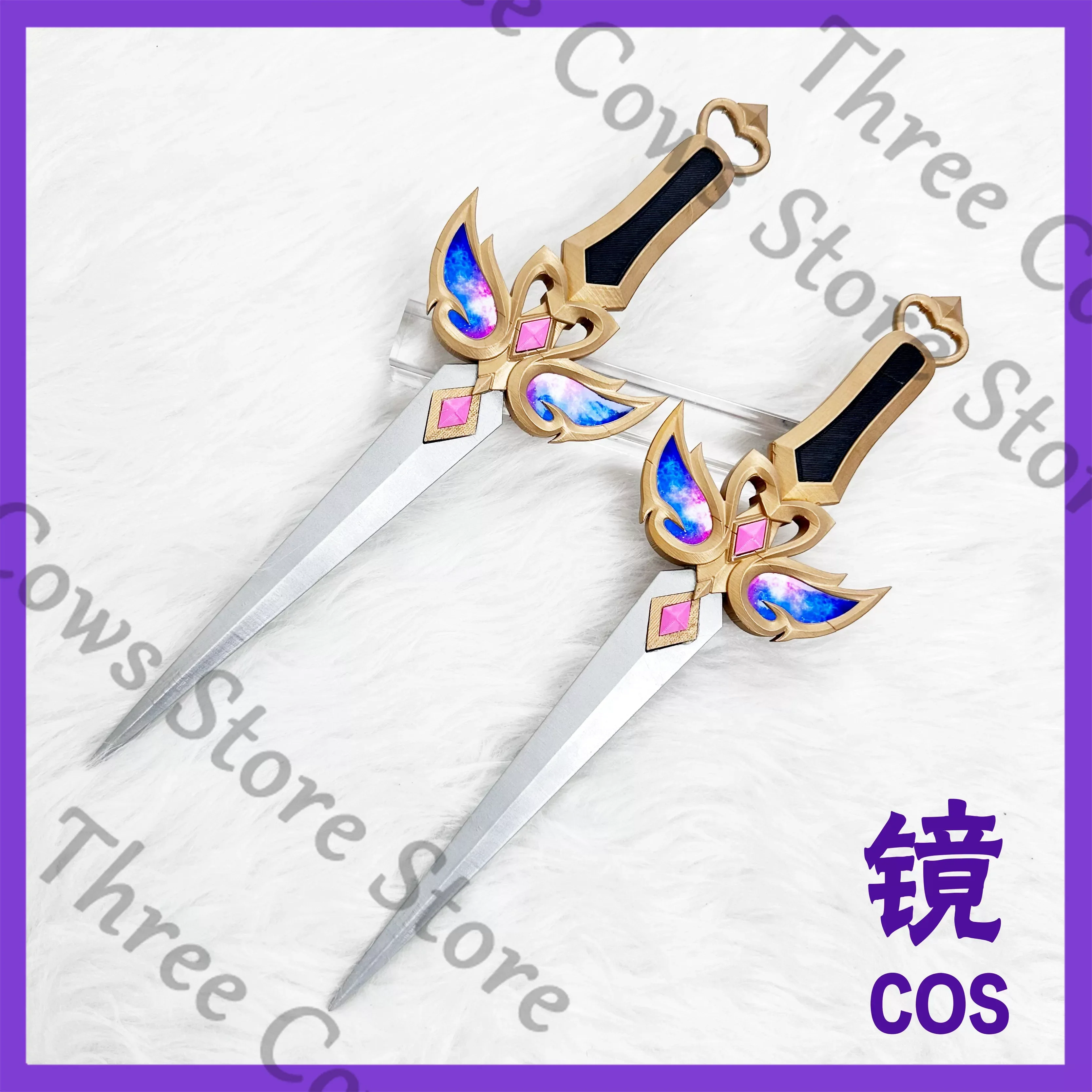Genshin Impact Odette Spessiva Cosplay Anime 40cm Short Sword Coutel Model Snickersnee Weaponry Hand Props Halloween Convention