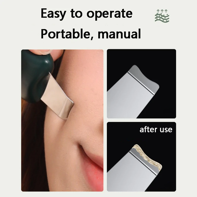 Pá de limpeza manual, pá de beleza para limpeza de cravo, escova de limpeza facial, limpador facial
