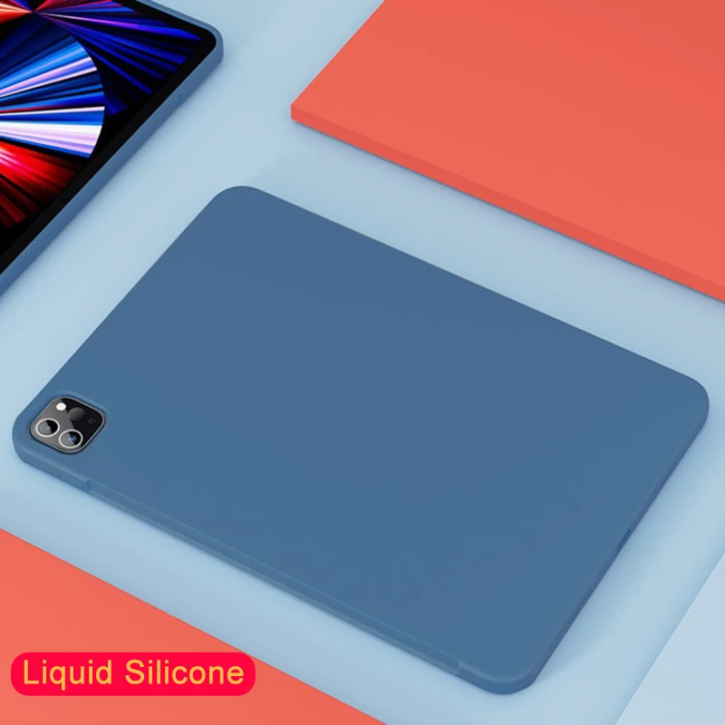 

Tablet Case For iPad Pro Air 4th 5th 6th 7th 8th 9th 10th Generation Cases 10.9 10.2 11 13 12.9 MINI Liquid Silicone Cover Funda