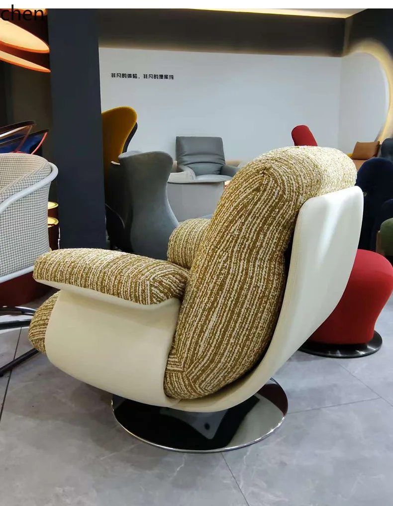 ZML Home Balcony Living Room Leisure Sofa Reclining and Sleeping Mid-century Style Rocking Chair
