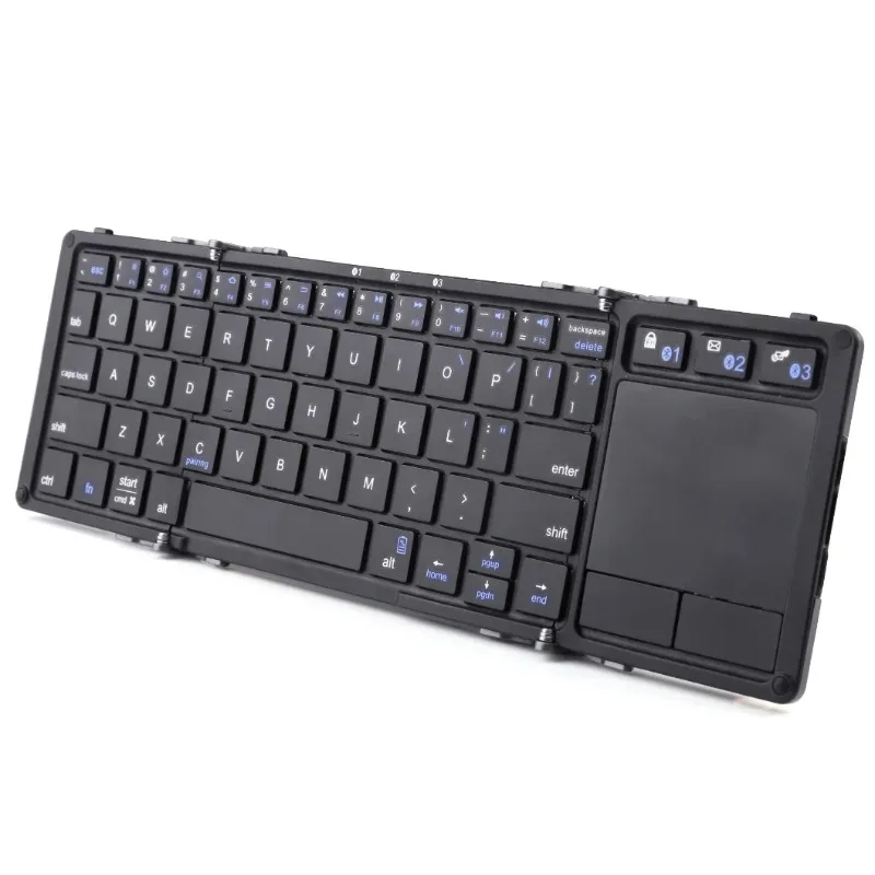 iClever BK08 Portable Tri-Folding Bluetooth Keyboard with Touchpad, High-Efficiency Input Tool for Office & Travel