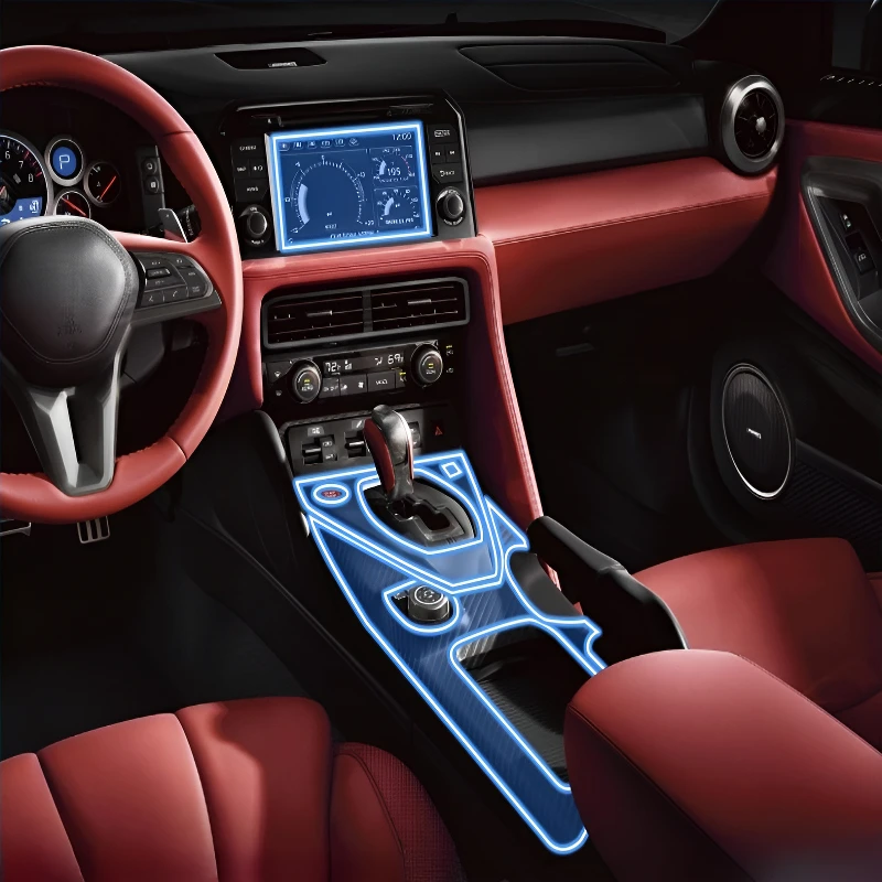 

Для Nissan GT-R 2022/24/25 приборная панель мультимедийная навигация прозрачная защитная пленка от царапин модификация