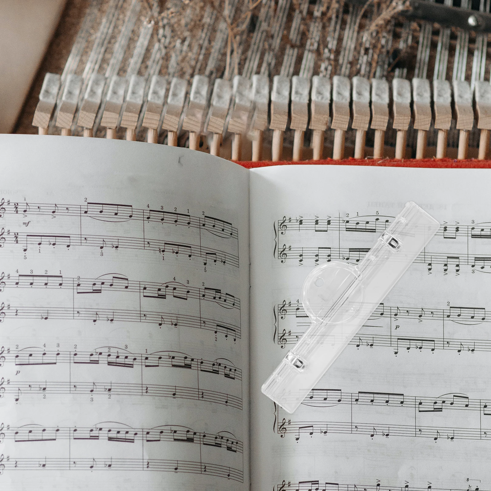 

2pcs Transparent Acrylic Sheet Music Book Accessories Score Page Portable Stand Clips Music Book Clip Sheet Storage Guitar Page