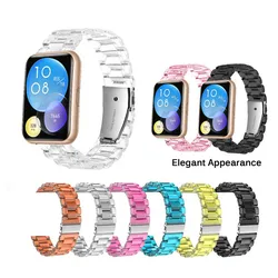 Transparent Resin Band Strap+Connector For Huawei Watch Fit / Fit New SE Special Edition / Fit 2 Bracelet