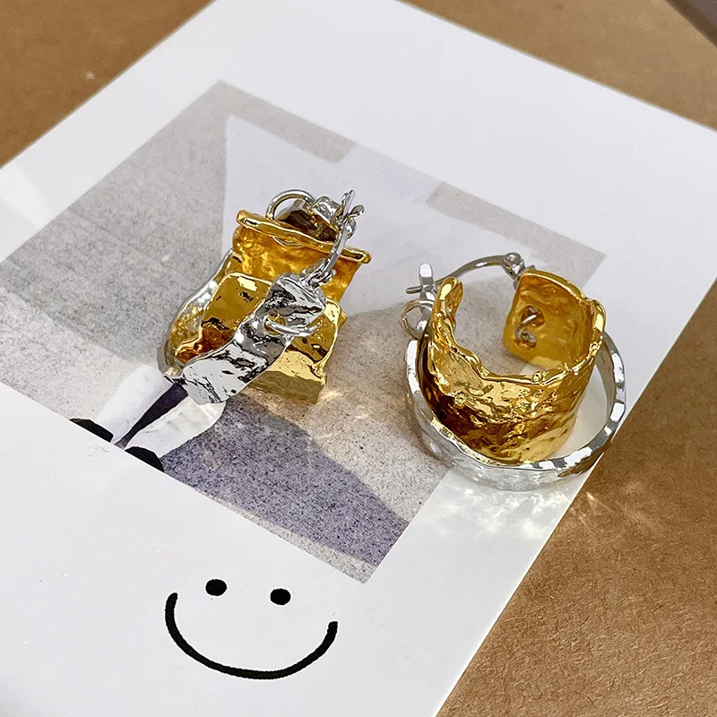 best earrings Circle double-layer earrings, fashionable and light luxury, new design, simple jewelry accessories 2024