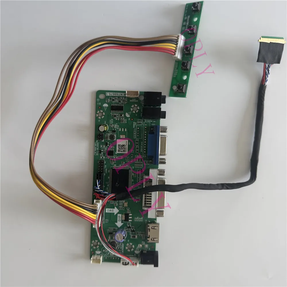 

M.NT68676 controllor board For B156XTN02 B156XW02 V2 LCD LED VGA DVI 15.6" 40PIN 1366X768 display monitor kit