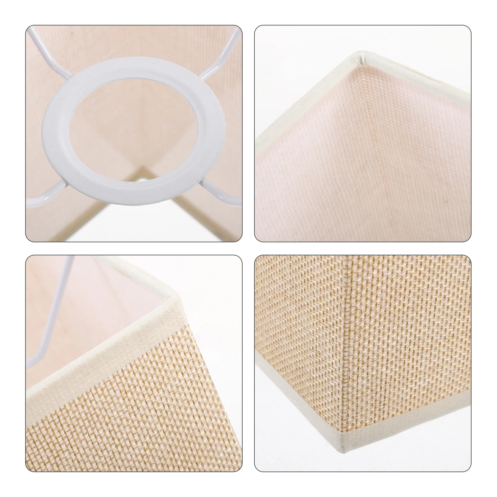 Paralume quadrato di ricambio in lino, ferro, resistente all'usura, per la casa, camera da letto, apparecchio di illuminazione, copertura, tavolo, scrivania, paralume moderno