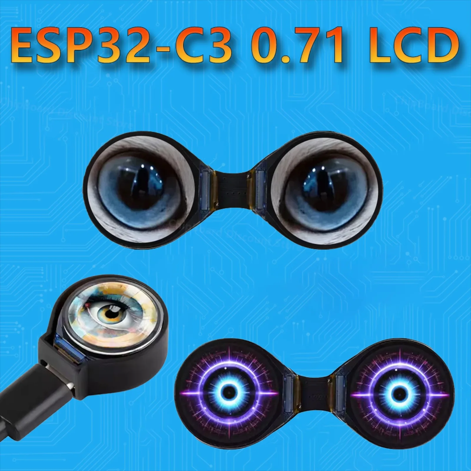 

Waveshare 0,71-дюймовый модуль ЖК-дисплея с круглым глазом, опция SPI 160 × 160, 65 тыс. цветов для Arduino Raspberry Pi ESP32 Pico STM32