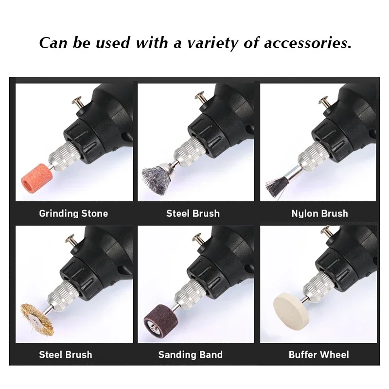 مثقاب نقش صغير 12 فولت ، أداة دوارة مع مجموعة ملحقات الطحن ، مثقاب كهربائي متعدد الوظائف ، آلة طحن #2