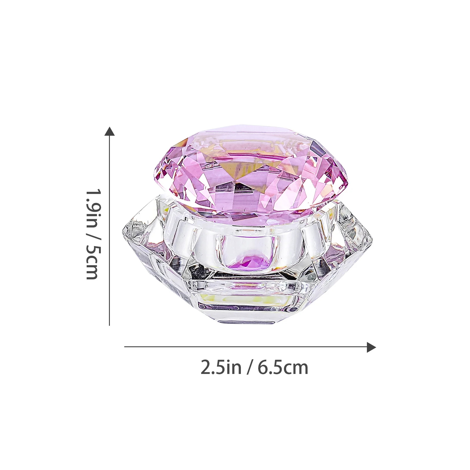 Crystal Nail Cup Deksel Hoge kwaliteit glas Lichtgewicht manicure Acryl Nail Art Glass Dish Mini vloeibare poedercontainer