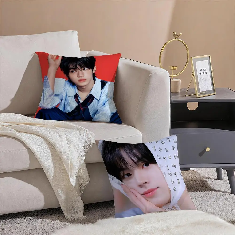 Kpop Handsome Singer K-Kim Do-hoon Cushion Cover Pillowcase Short Plush Invisible zipper Room Sofa Cushion Cover