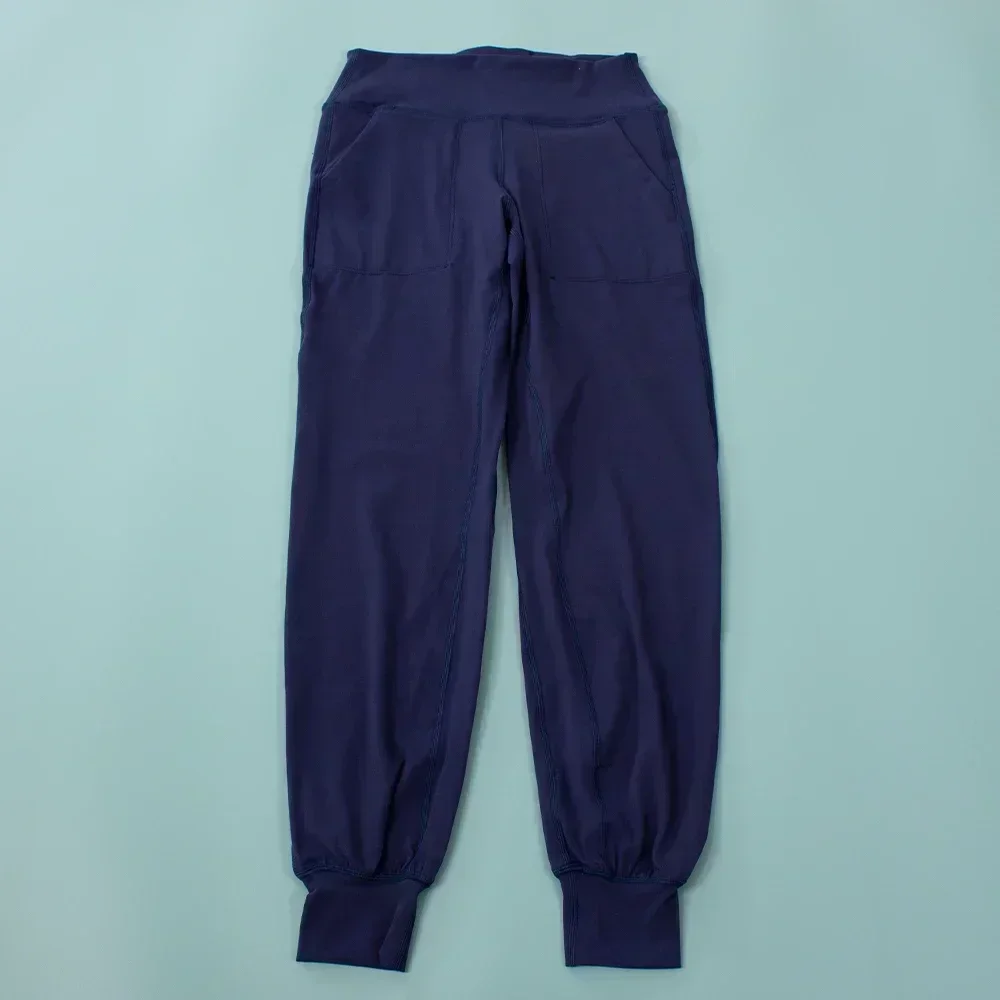 Lemon-pantalones de Yoga elásticos de cintura alta para mujer, pantalones de Jogging de cintura elástica, pantalones de Fitness para correr, diseñados para en movimiento