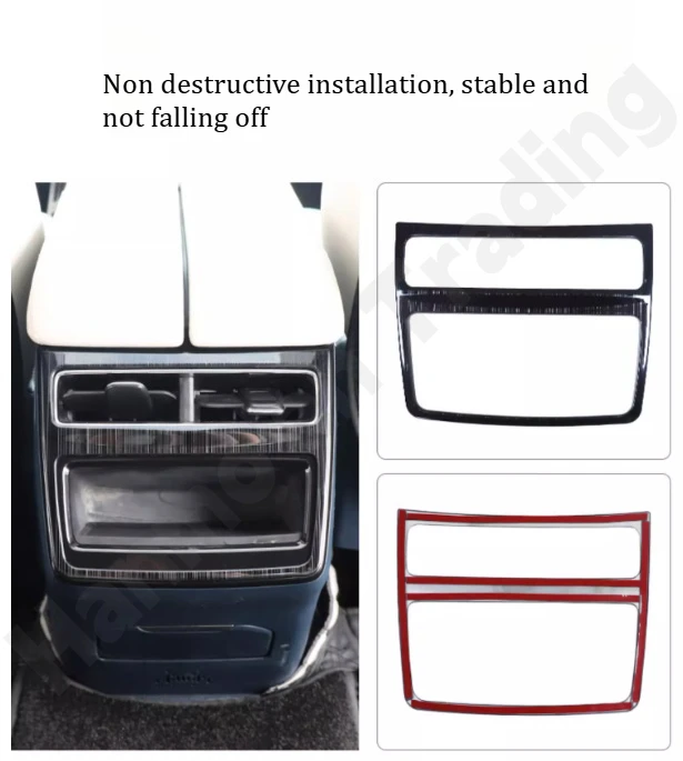 

for ZEEKR-001 2021~2024 Black brushed gear panel frame/anti scratch flower control gear lever cover/modified interior sticker