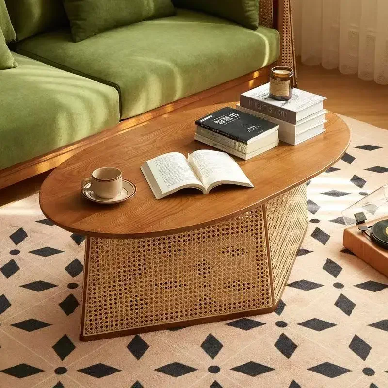 

110X60X40CM журнальный столик в стиле ретро для гостиной из цельного дерева, креативная простая современная мебель для маленькой квартиры