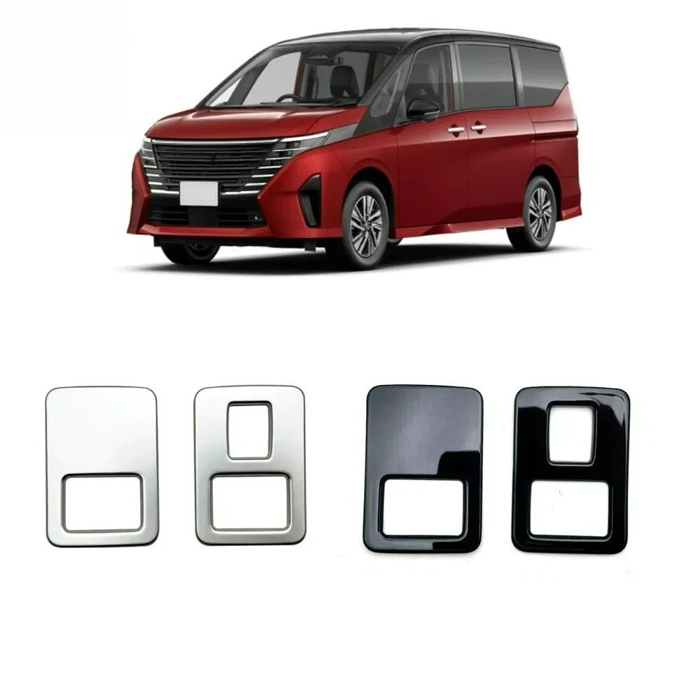 For Nissan SERENA C28 2023 2024 ABS chrome Rear USB decorative frame middle door switch control frame interior car accessories