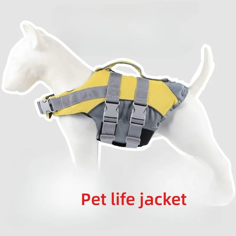 Dog Life Jacket Pet Swimsuit Water Training Suit Animal Swimming Gear with Luminous Features Buoyancy Vest Bikinis