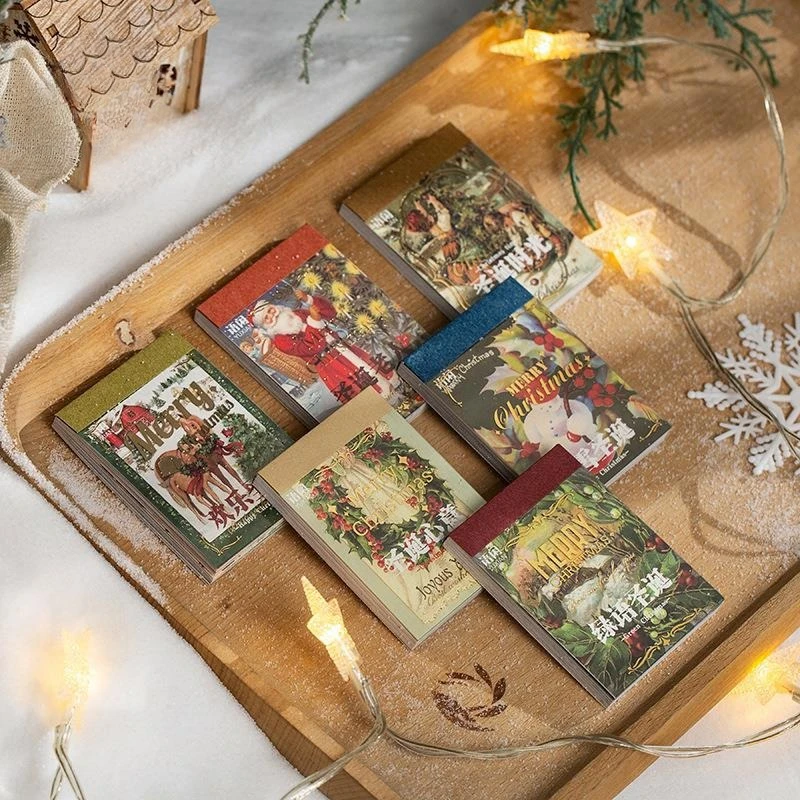 JIANWU Vintage Christmas Tree Santa Claus Landscape Sticker Book Creative DIY Journal Material Collage Scrapbooking Stationery view 2