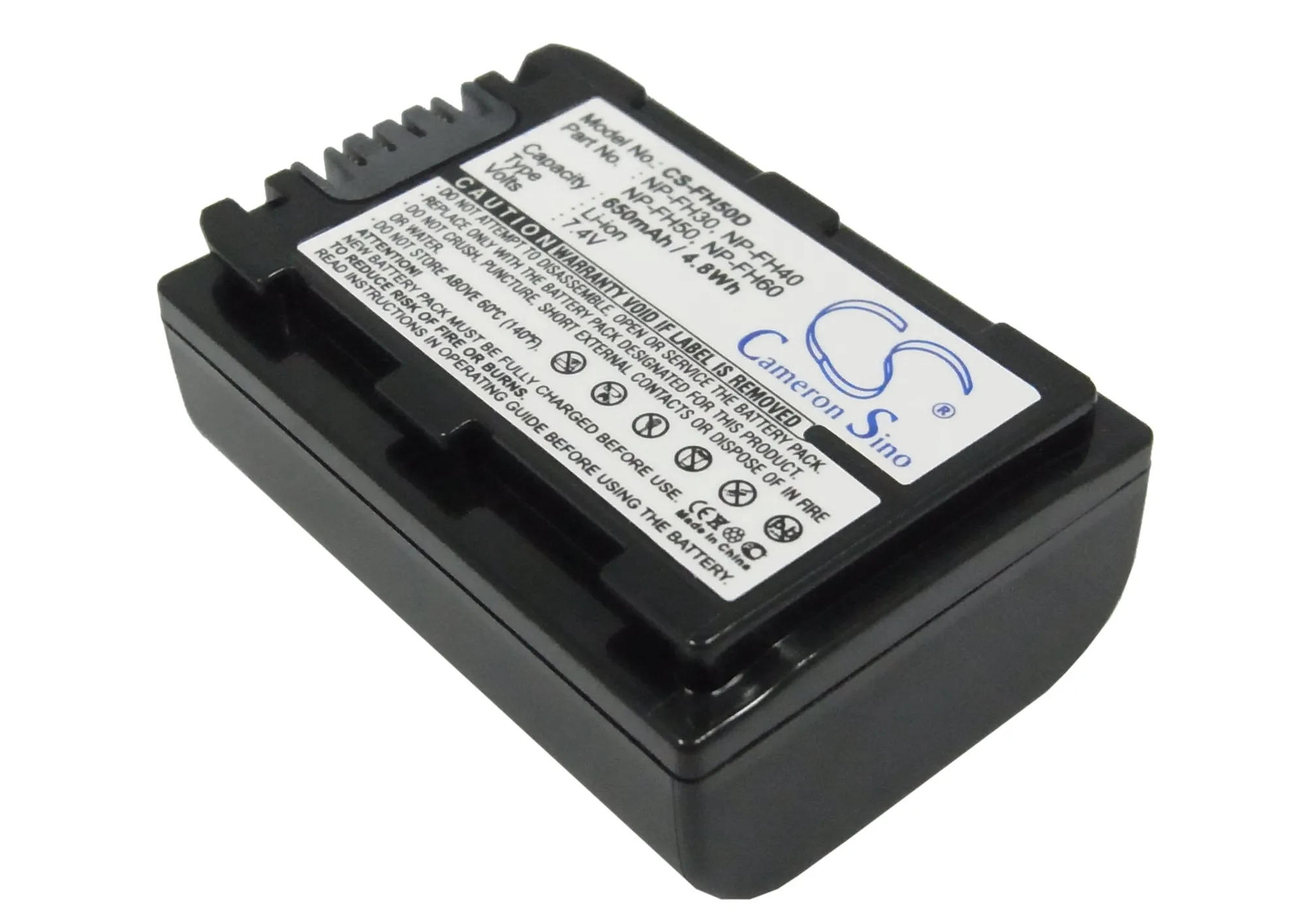 Cameron Sino For Sony DCR-DVD505E,DCR-DVD506,DCR-DVD506E,DCR-DVD508,DCR-DVD510E,DCR-DVD602,DCR-DVD602E 650mAh / 4.81Wh