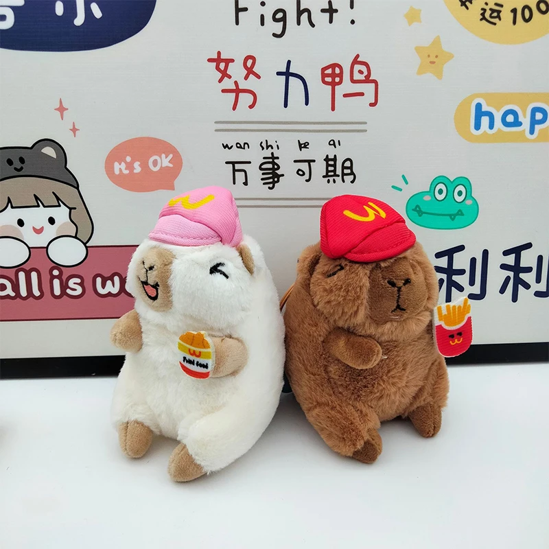 Cute Capibala Pendant Plush Capybara Stuff Toys Doll Keychain Kawaii Accessories Backpack Hanging Ornament Gifts For Children image 5