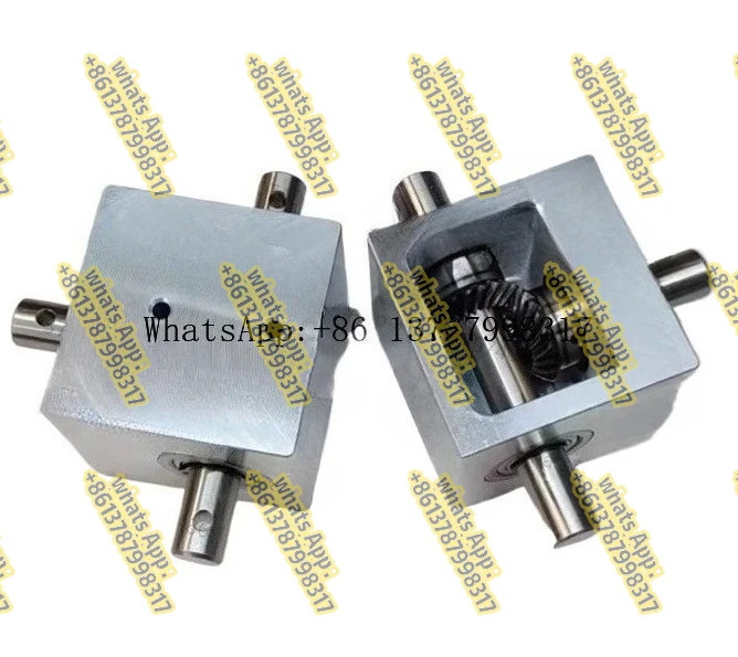 Small spiral bevel gear corner, speed ratio 1:1, shaft diameter 12 mm, 90 degree right angle transmission, reversing gearbox
