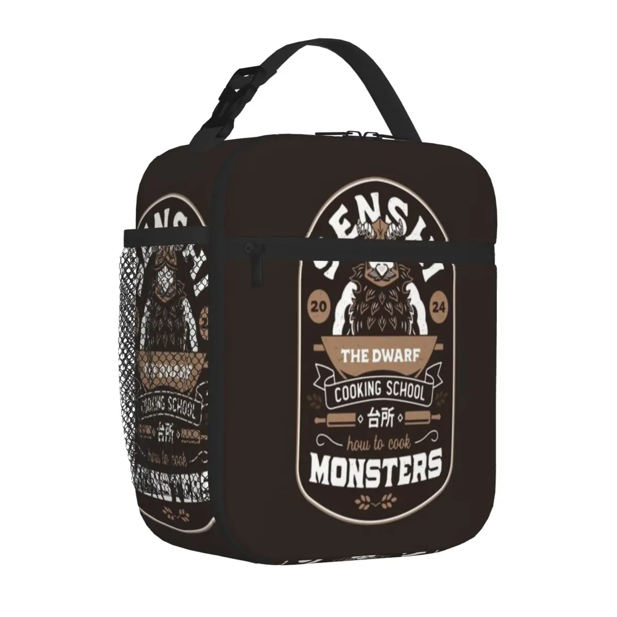 Bestselling Dwarf Cooking School Emblem Picnic Style Reusable Lunch Bag Office Daily Canvas Lunch Bag