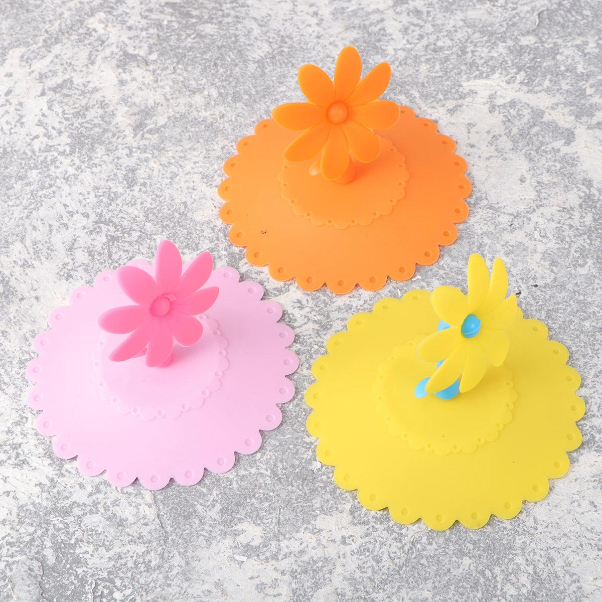 

Silicone Cup Lid Sunflower Shaped Cover Coffee Mug Universal Jars Lids Leak Proof Dust Resistant Reusable Safe Hygiene Drink
