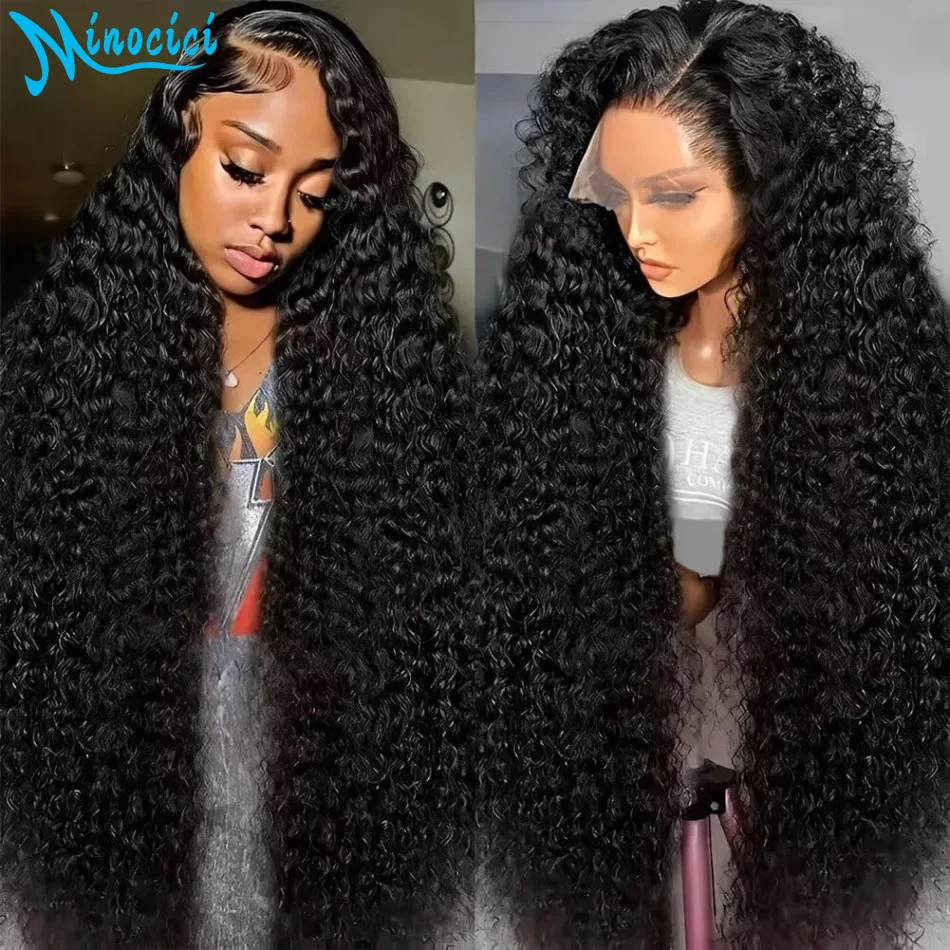 

Глубокая волна 13X6 Hd Кружевной фронтальный парик 100% человеческие волосы 250 Плотность 40-дюймовый парик с волнистыми волнами для женщин Предварительно выщипанные парики из бразильских волос