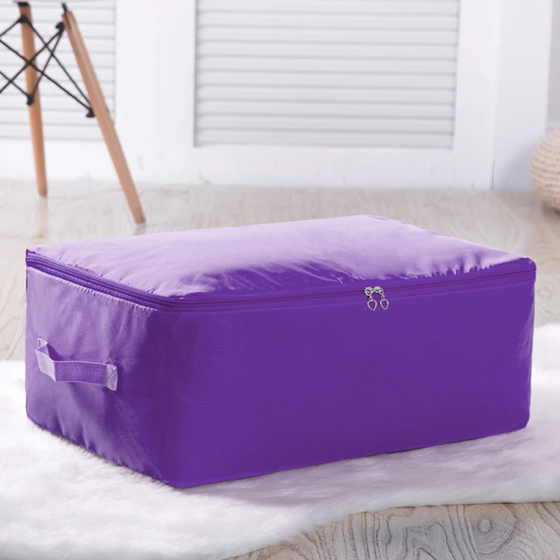 Travel Bedroom Storage Bags Solid color Waterproof Moisture Resistant Quilt Clothes Oxford Storage Bag Quilt Duffel Handbag