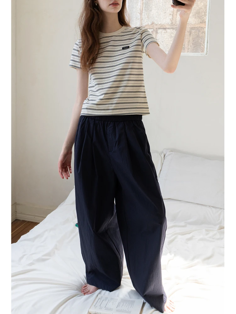 

High Waist Straight Leg Casual Pants Women's Qui Dry Loose Fit Summer New Sle Commute Long Trousers Casual Pants