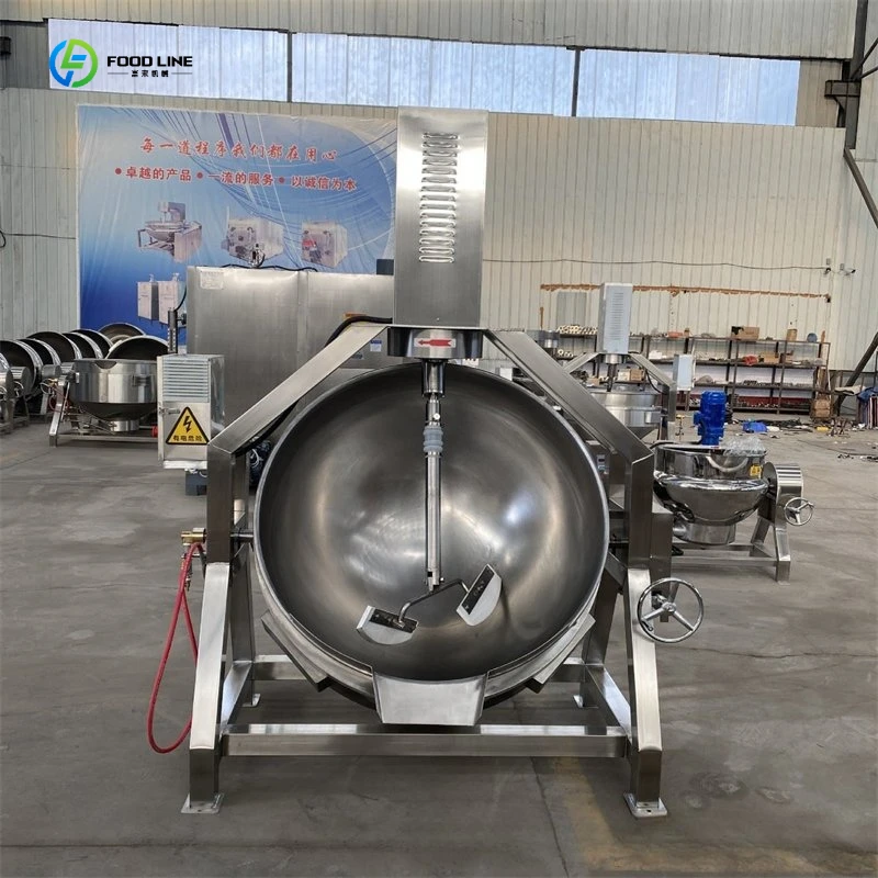 Cooking Pot Machine Price Electric LPG Gas Steam Heating Jacketed Kettle for Fruit Jam Bean Paste Cooking FL Customized