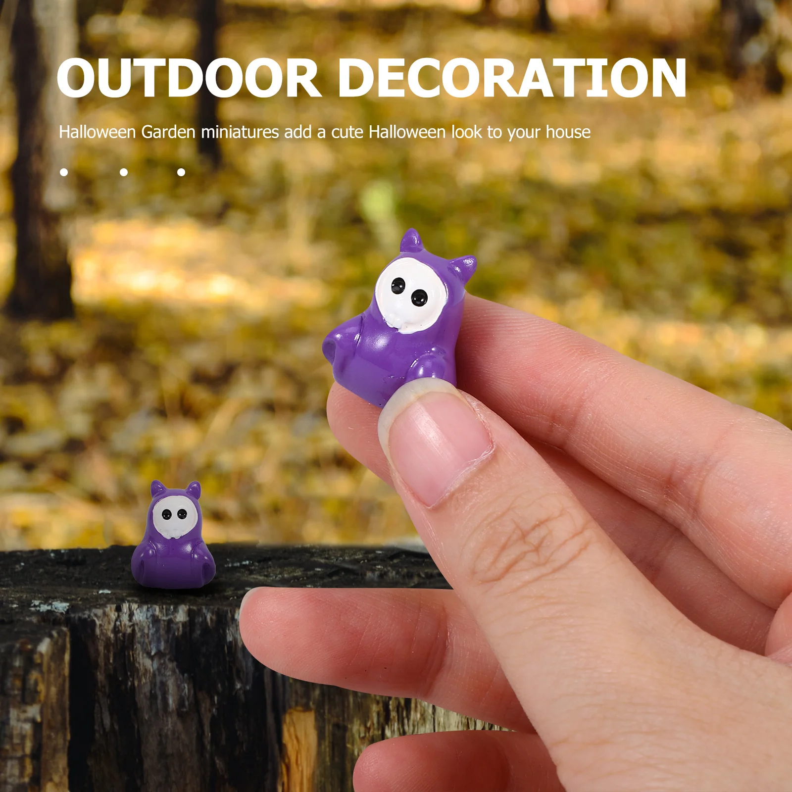 

10Pcs Halloween Resin Table Decor Mini Ghost Sculptures Cute Party Decorations Desktop Ornaments Resin Miniatures Halloween