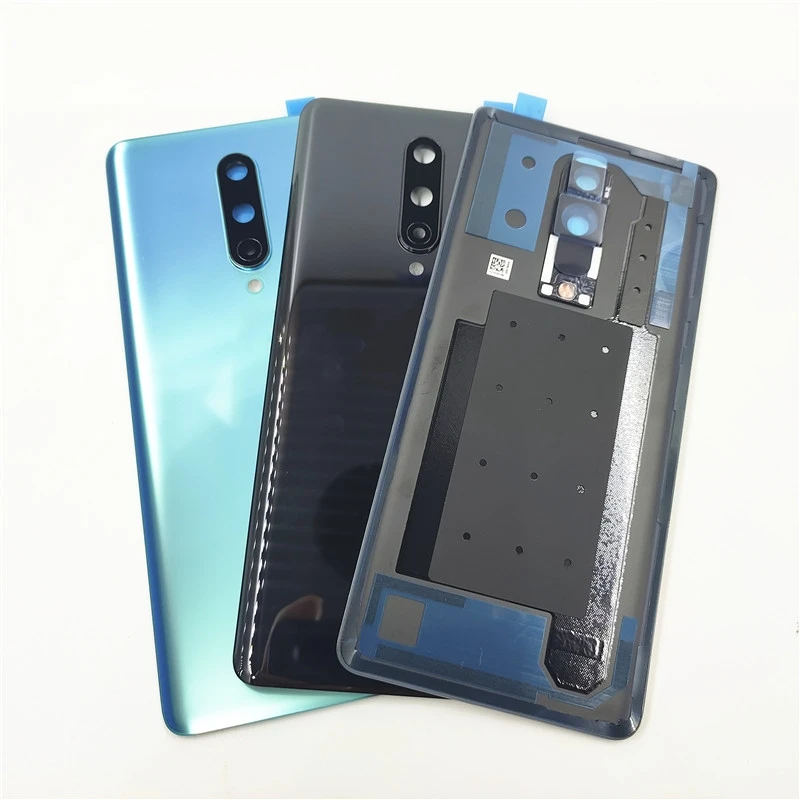 Battery Cover Rear Door Housing Case For OnePlus 8 Back Cover With Camera Frame Lens Repair Parts