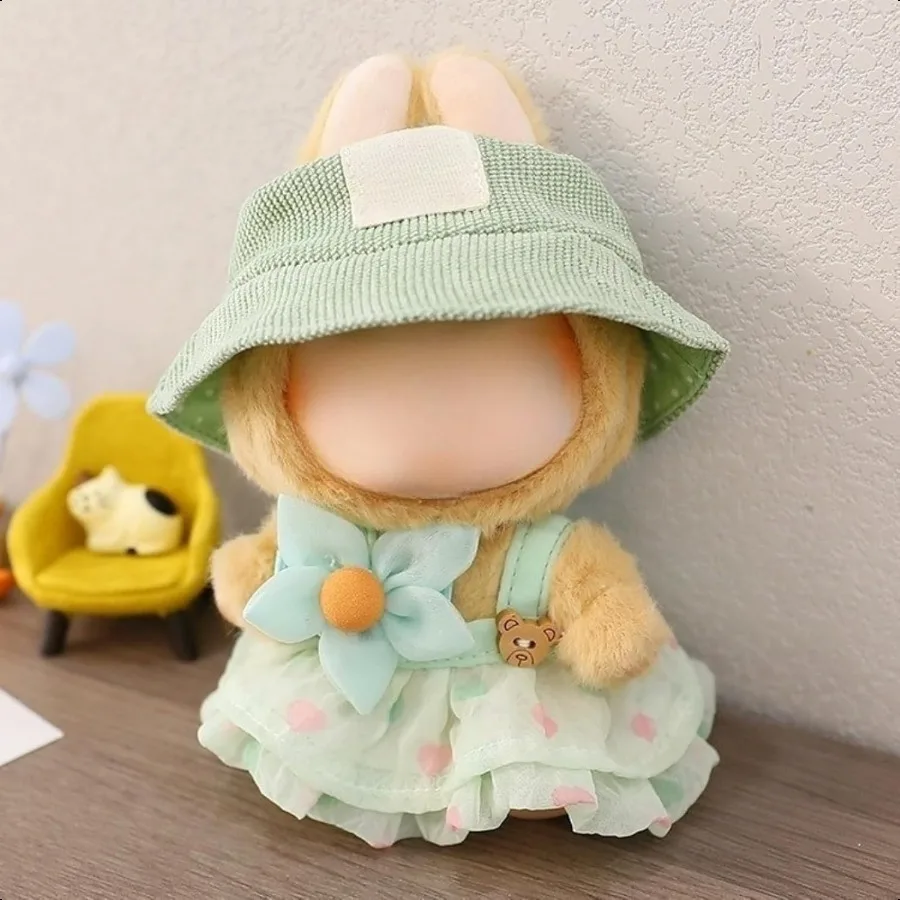 

Clothes for 17cm Doll 2 Piece Set Skirt Hat for 17cm Doll Cute Premium Fashion Exquisite Dr for Dolls Clothes Outfit Accories N