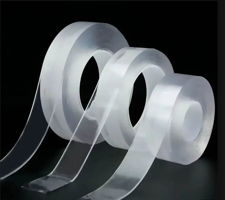 1M*20/30mm Acrylic Nano Double Sided Tape, Transparent Waterproof Removable No Residue Strong Adhesive Tape for Home DIY