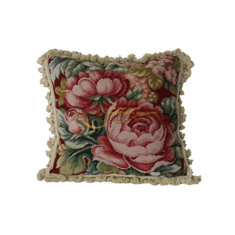 National woven pillows needlepoint floss pillow high-density art during the Renaissance