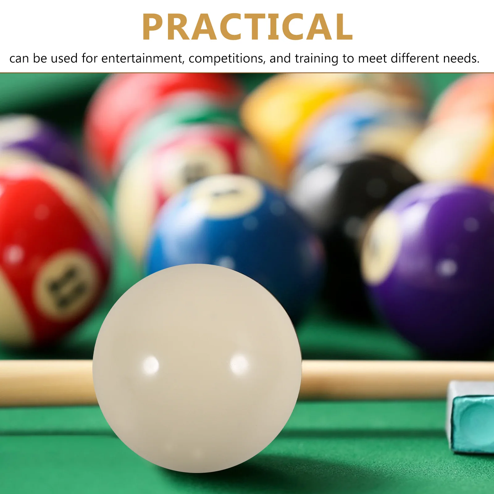 

Billiard White Ball Large Size Resin Material for Pool Training Practice Balls Enhance Control Accuracy Durability Suitable