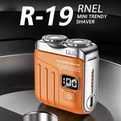 Electric Smart Shaver Digital Display Mini Dual Blade Rechargeable Shaver Household Car Shaver Powerful Men's Gift Shaver