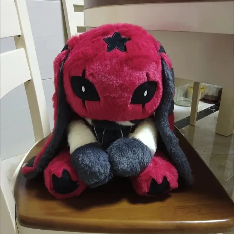 30cm Anime Game Attributes Pierrot Kawaii Cosplay Sitting Posture Soft Cotton Doll Cartoon DIY Toy Figures Fans Collection Gift