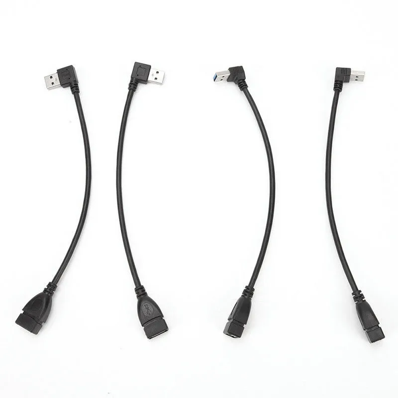 Usb 3.0 Angle 90 Degree Extension Cable Male To Female Adapter Cord Data