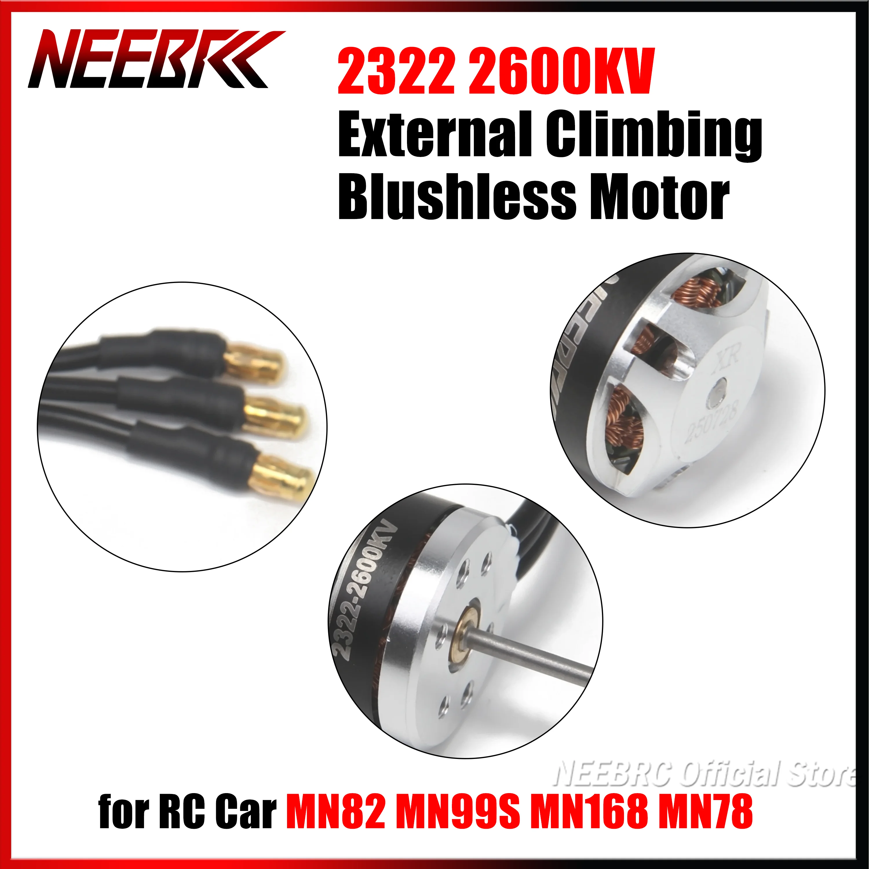 

2322 2600KV Outrunner Climbing Бесщеточный двигатель для радиоуправляемого автомобиля 1/12 MN82 MN99S MN168 MN78 280 370 Матовый двигатель Модель автомобиля Запчасти