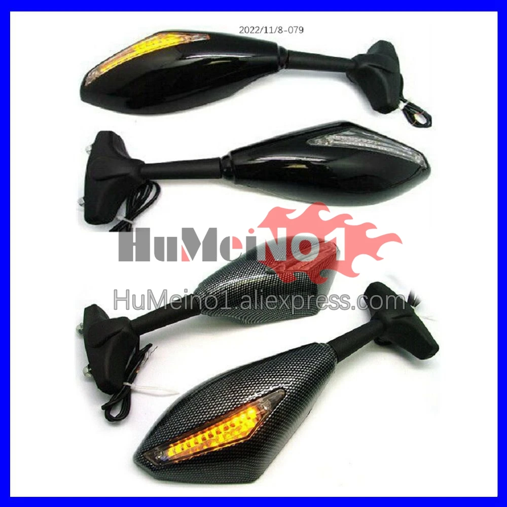 2X Turn Lights Side Mirrors For HONDA NSR250R MC18 PGM2 NSR 250R NSR250 R NSR250RR 88 89 1988 1989 Turn Signal Rearview Mirrors