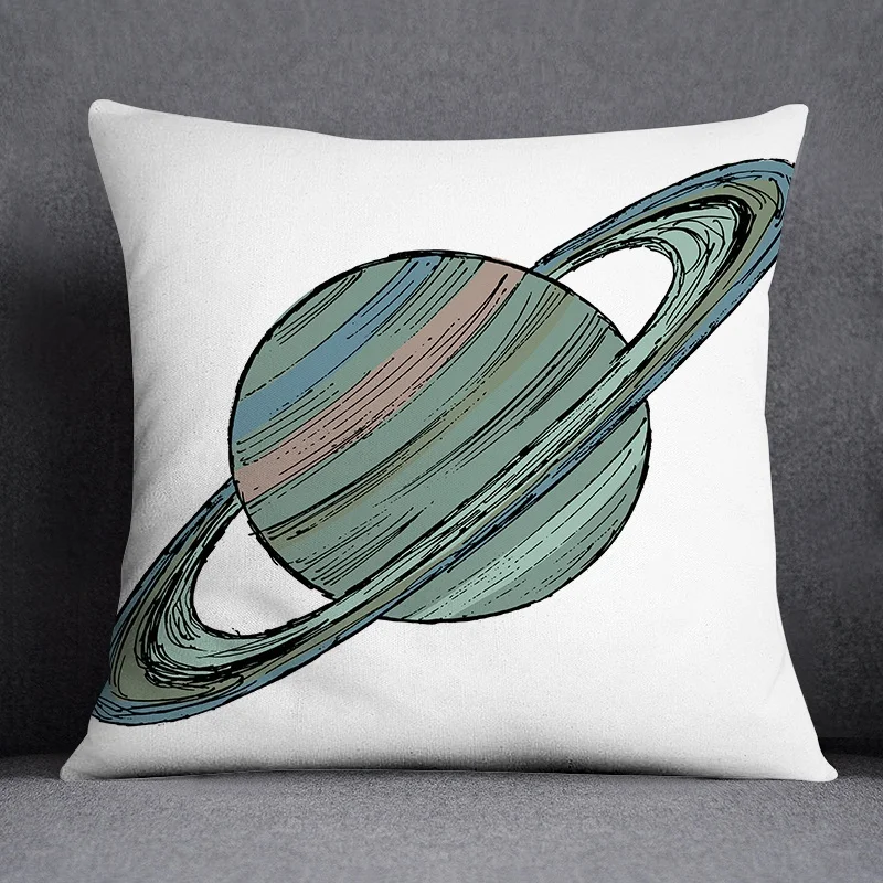 Spaceman series pattern decorative pillowcase, square  home office decoration (45cm * 45cm)