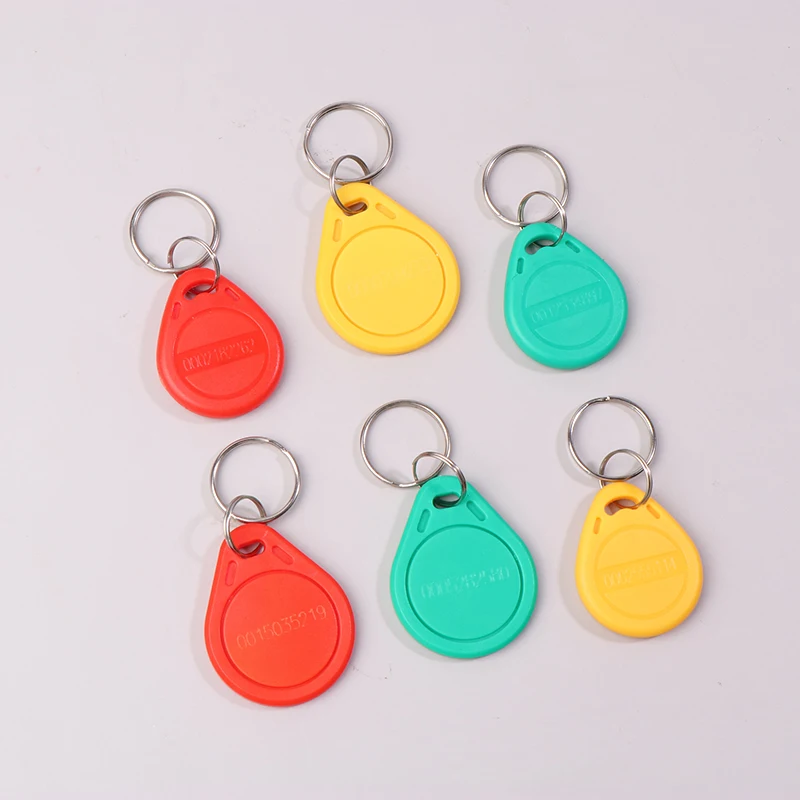 10Pcs 125KHz Read-Only RFID RFID TK4100 EM4100 Smart Chip Proximity Keyfobs Smart Secure Door Entry Access ID Keychain Token Tag