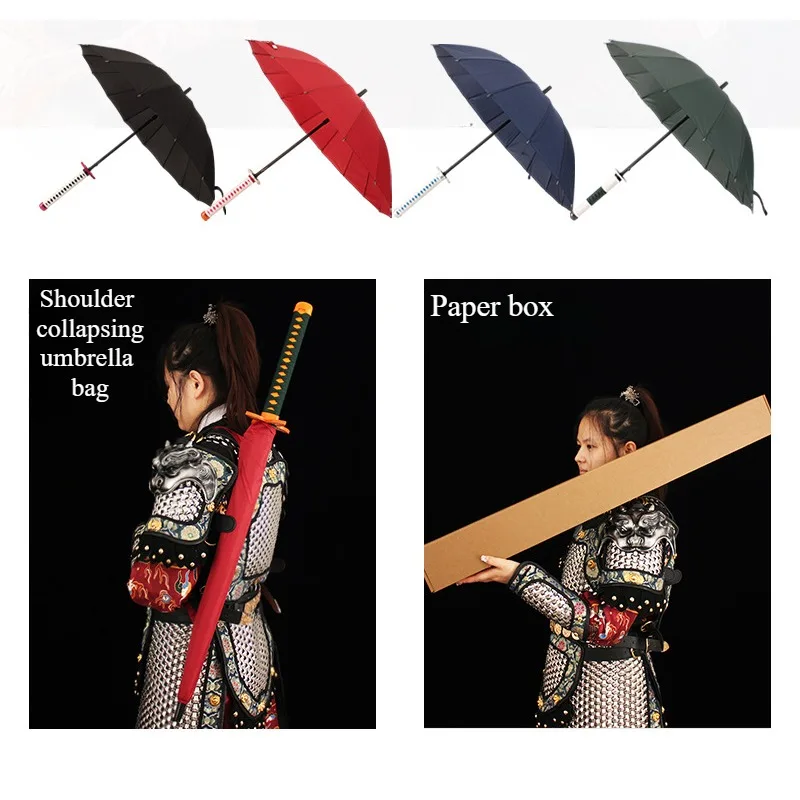 90cm Demon Slayer Cosplay Prop Automatic Umbrella Cos Tanjirou Figure Katana Kyoujurou Sword 16-bone Windproof Umbrella Toys Boy