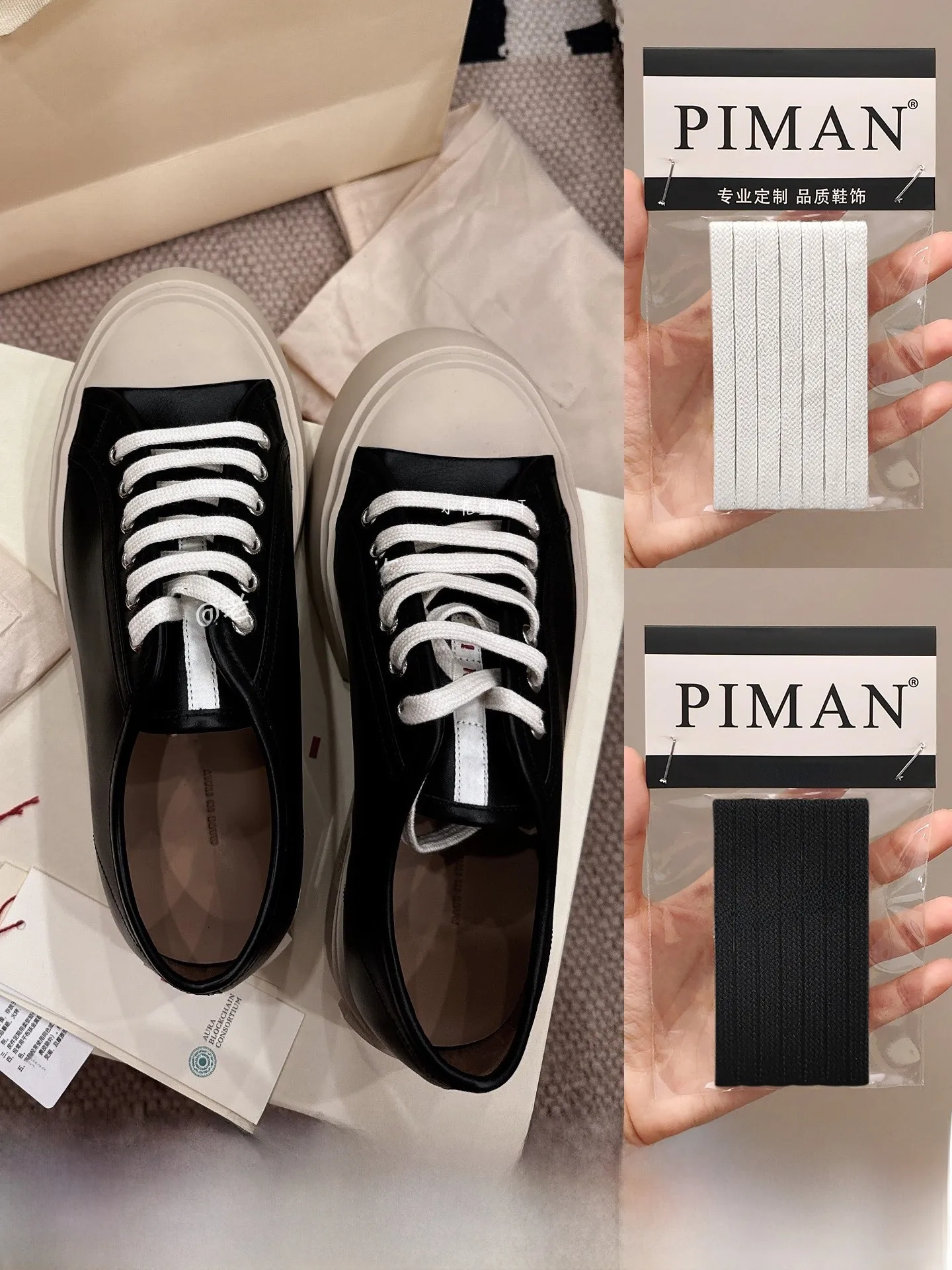 cadarcos-planos-originais-pablo-para-sapatos-femininos-de-bico-largo-acessorios-de-calcado-em-algodao-de-camada-dupla-preto