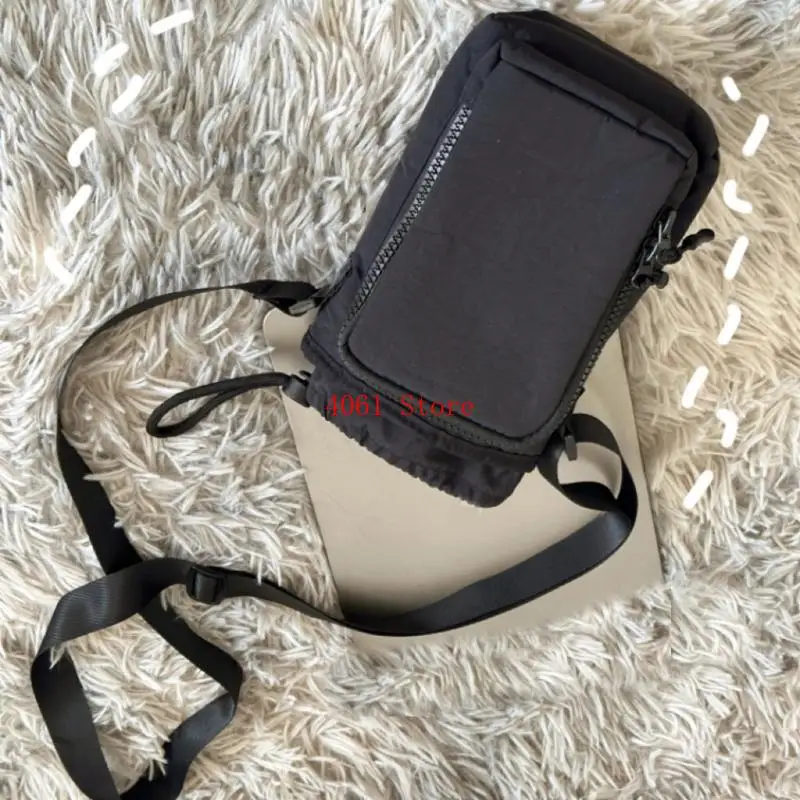 

Nylon Water Bottle Holder with Shoulder Strap Water Bottle Carriers Slings Bag with Phone Pocket Crossbody Bag Unisex