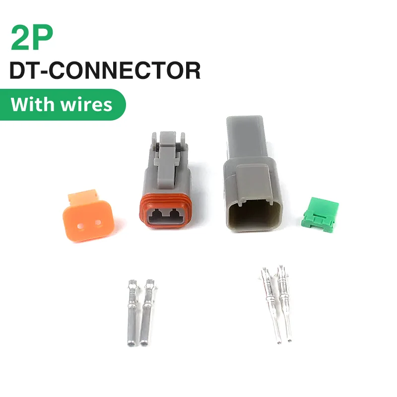 

5/10/100 Sets Deutsch Type Connector Male Female Waterproof DT Connectors 2-Pin Dt04-2p Dt06-2s 8202612040,Sealable,2 Position