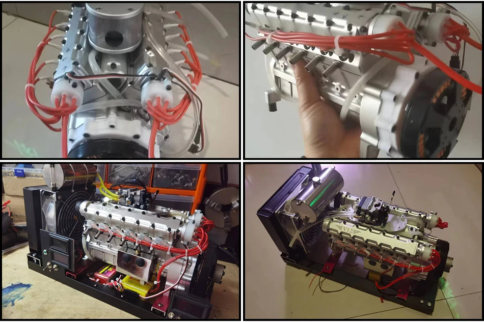 49.89cc V12 マイクロエンジンモデル 4ストロークエンジンモデル 金属