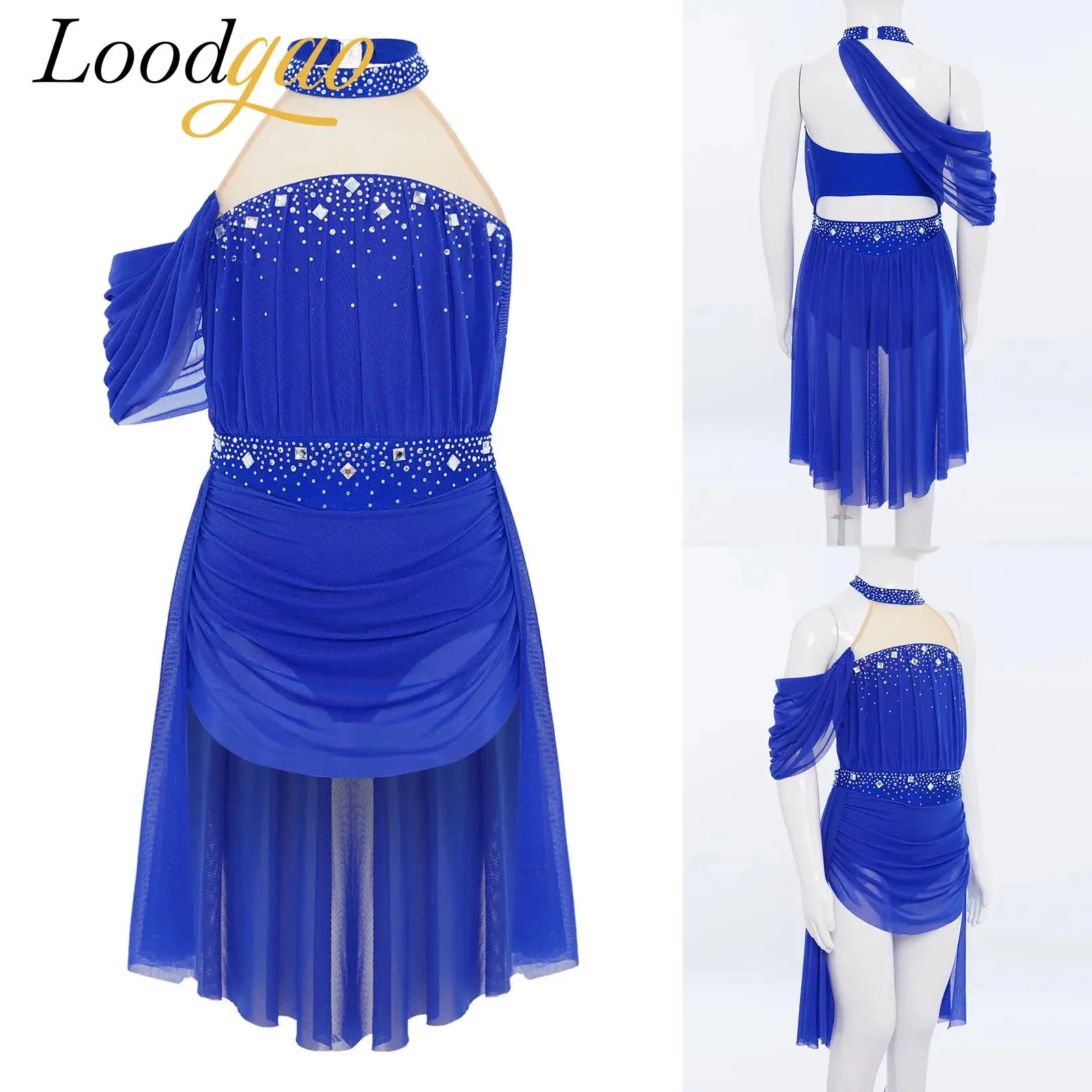 

Kids Girls Ballet Lyrical Leotard Dress Performance Costume Children Jazz Latin Dance Costume Dress Stage Gymnastics Dancewear