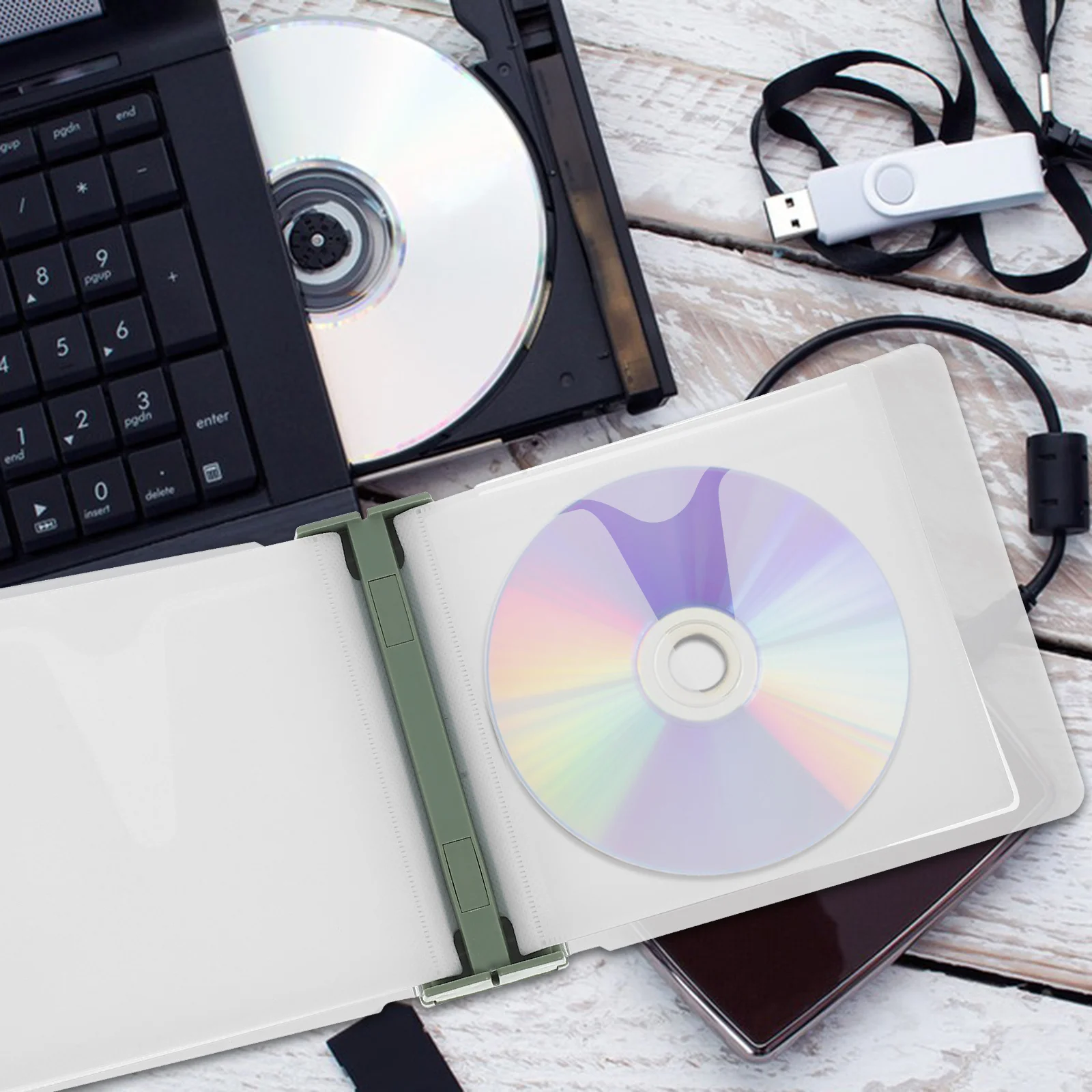 

1pc Cd Portable Lightweight Dvd Storage Case For Dvds Scratch Protection Disc Holder Compact Organizer Travel Cd Wallet